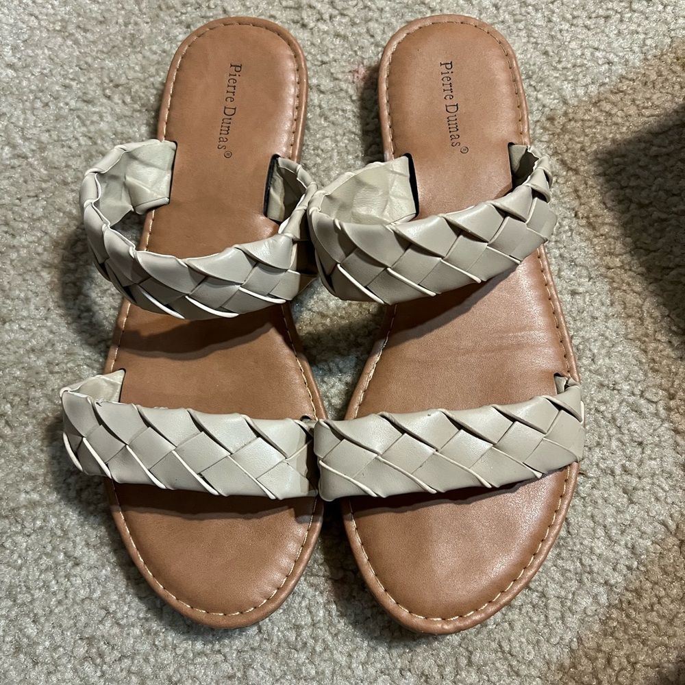 Cream sandals